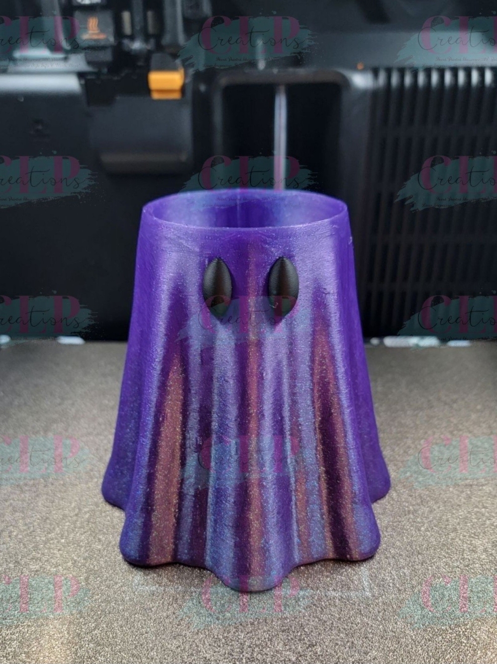 Halloween Galaxy Purple Ghost 12oz Regular Can Holder - 3D Printed